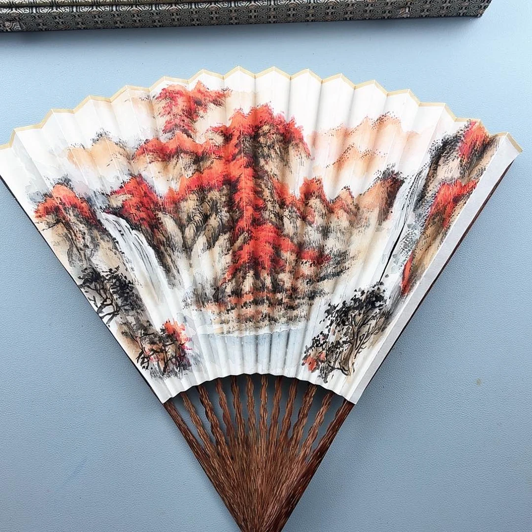 酒****扇子95寸16方2.0排扣扇面