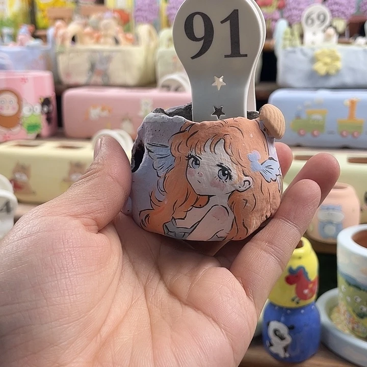 91…..手工手绘花盆