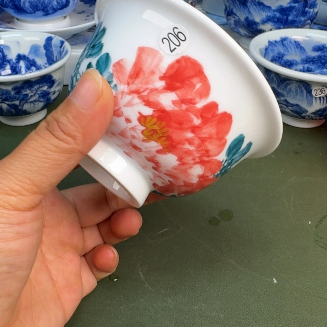 陶景德镇纯手绘茶具圆圆206