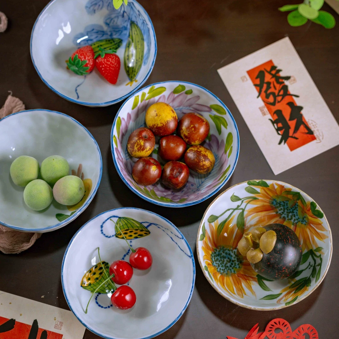 【手捏碗/盘系列】景德镇高温瓷手绘餐具米饭碗汤锅鱼盘