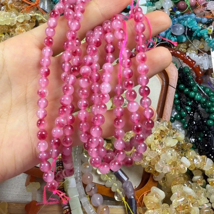 未镶嵌石英质玉（黄龙玉）珠宝奇石卡4飘花粉一条