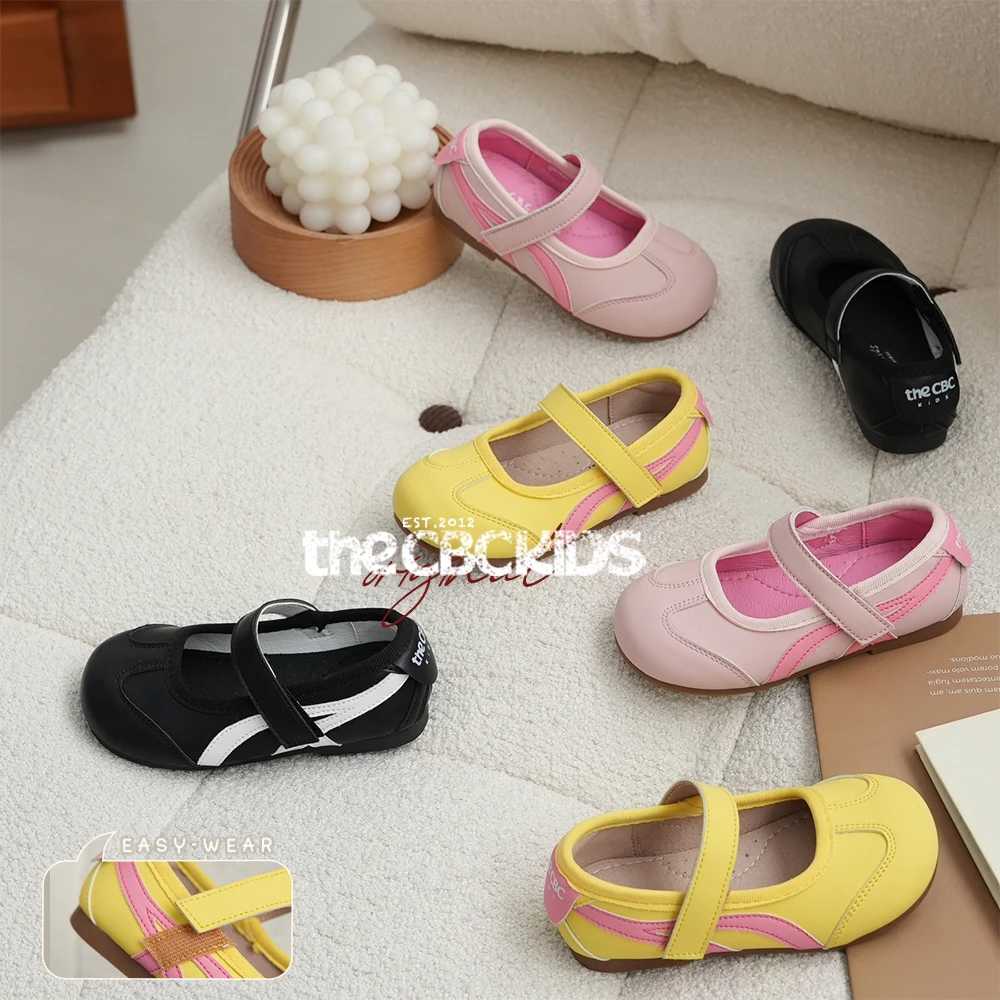 【Memv】俏皮萌趣女童皮鞋春秋单搭扣撞色魔术贴 公主鞋