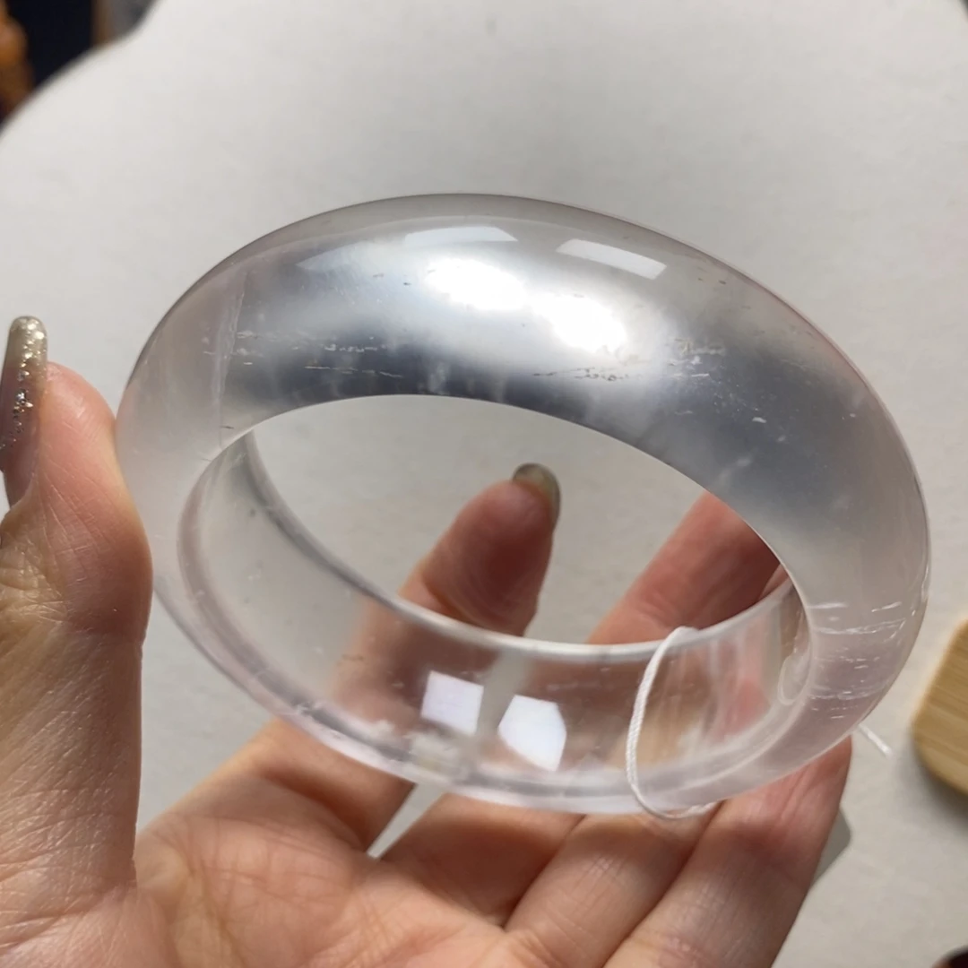 石英质玉未镶嵌手镯58.9特价不退换有扣手40号