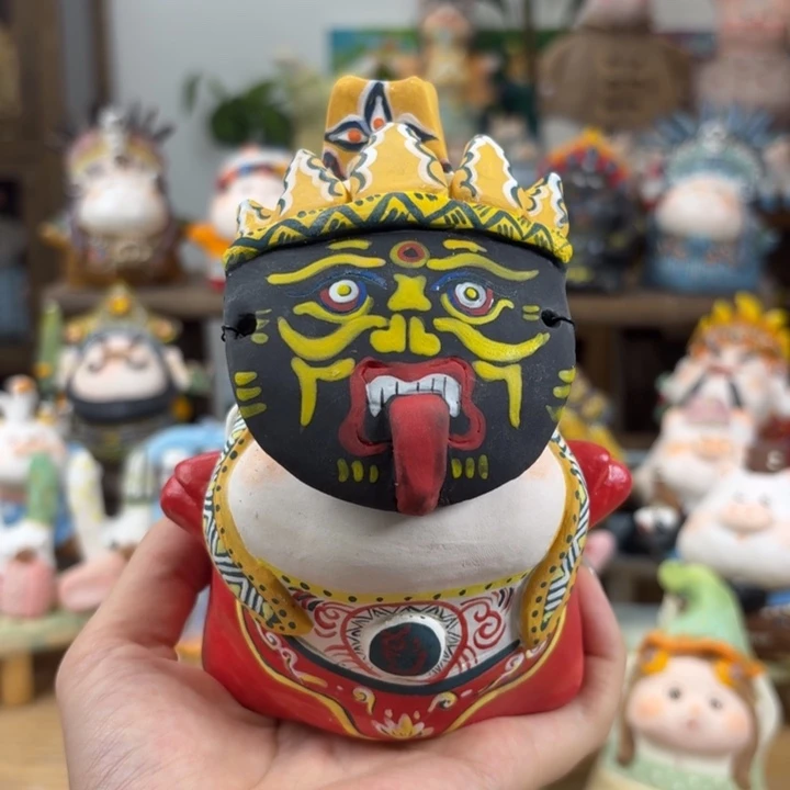 陶土手捏陶艺摆件
