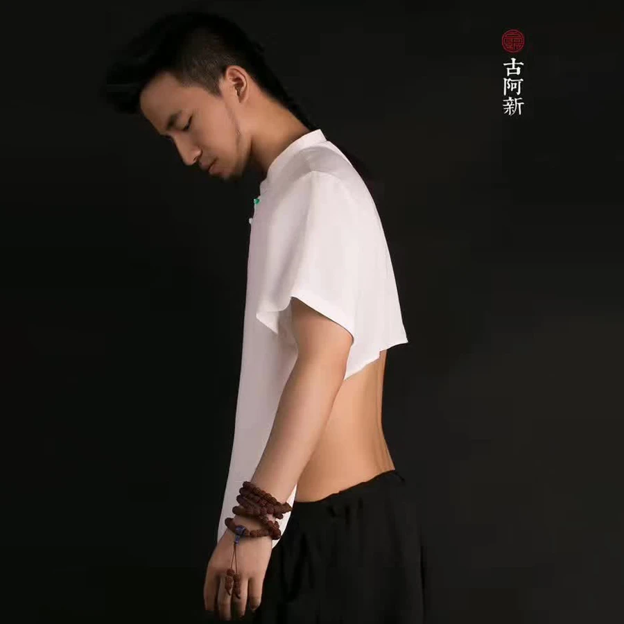 【古阿新国潮】原创设计国风兜子衣夏季百搭休闲T恤