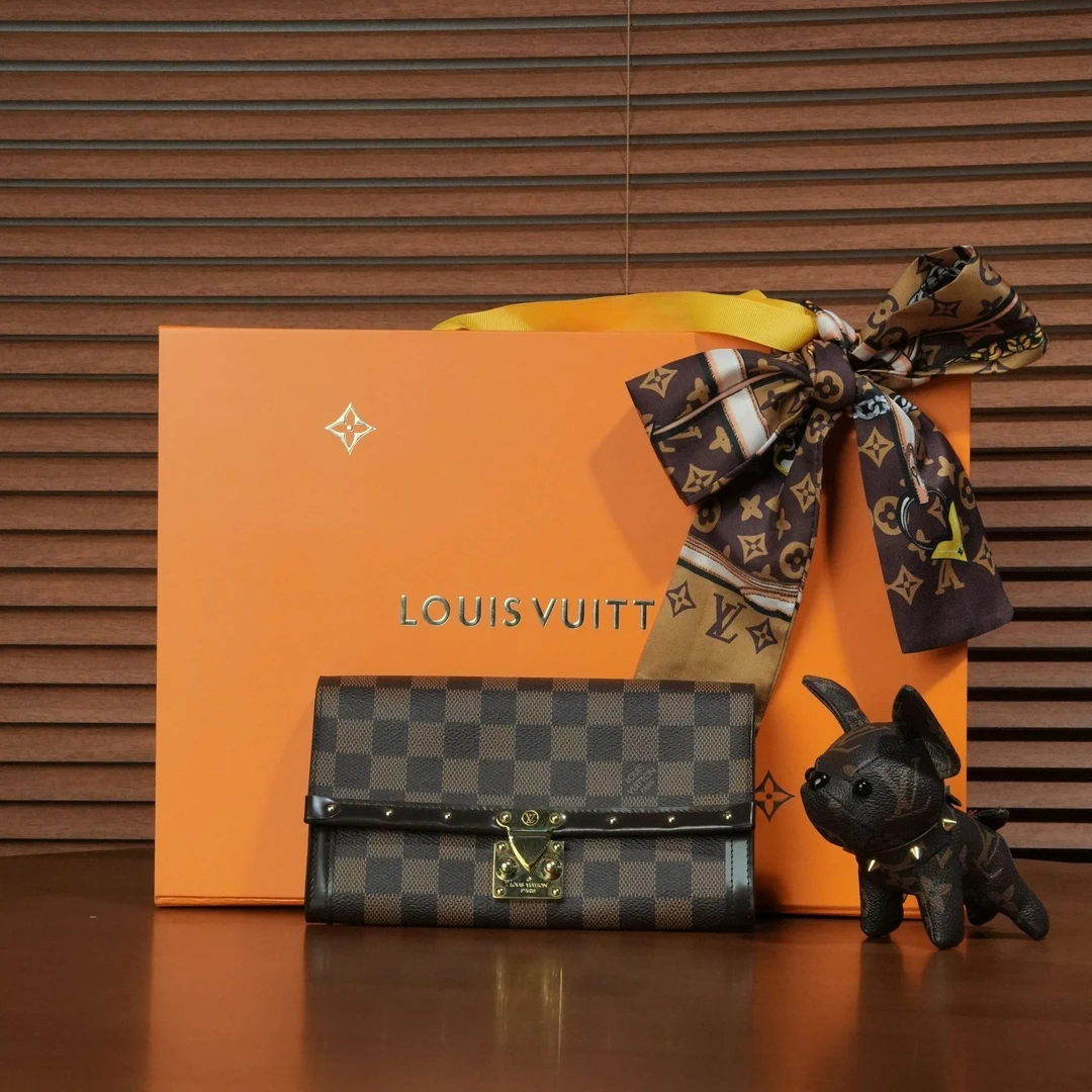 95新 LouisVuitton/路易威登 棋盘格钱包/云海优选/54472