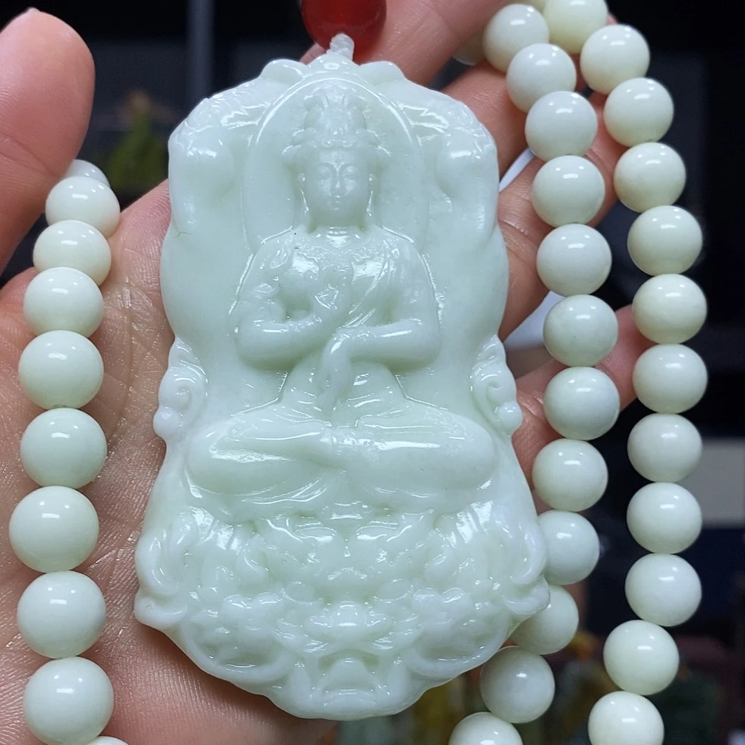 未镶嵌岫玉挂件吊坠