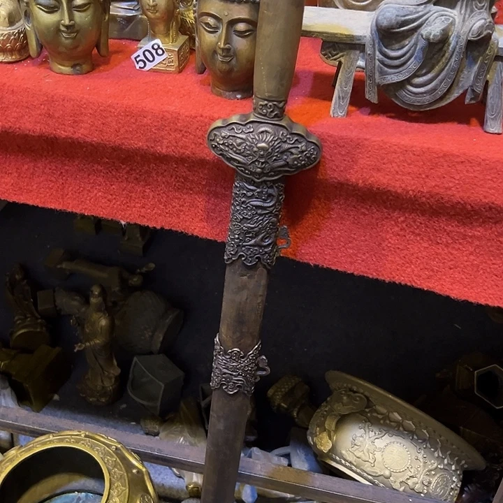 曦***月黄铜摆件，文房工艺品摆件