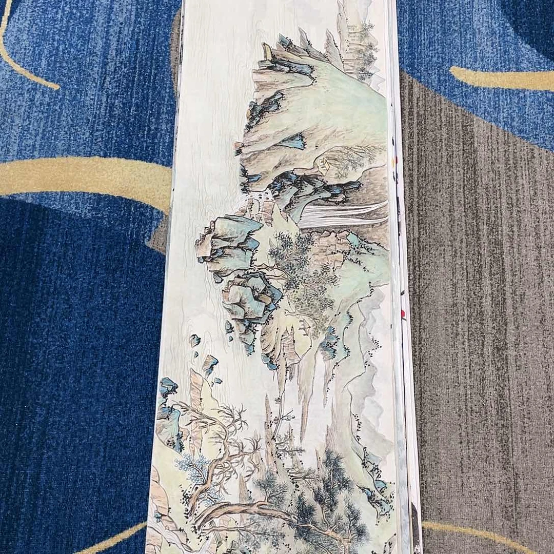国画绘画作品贺德林100.35四尺对开横幅画芯