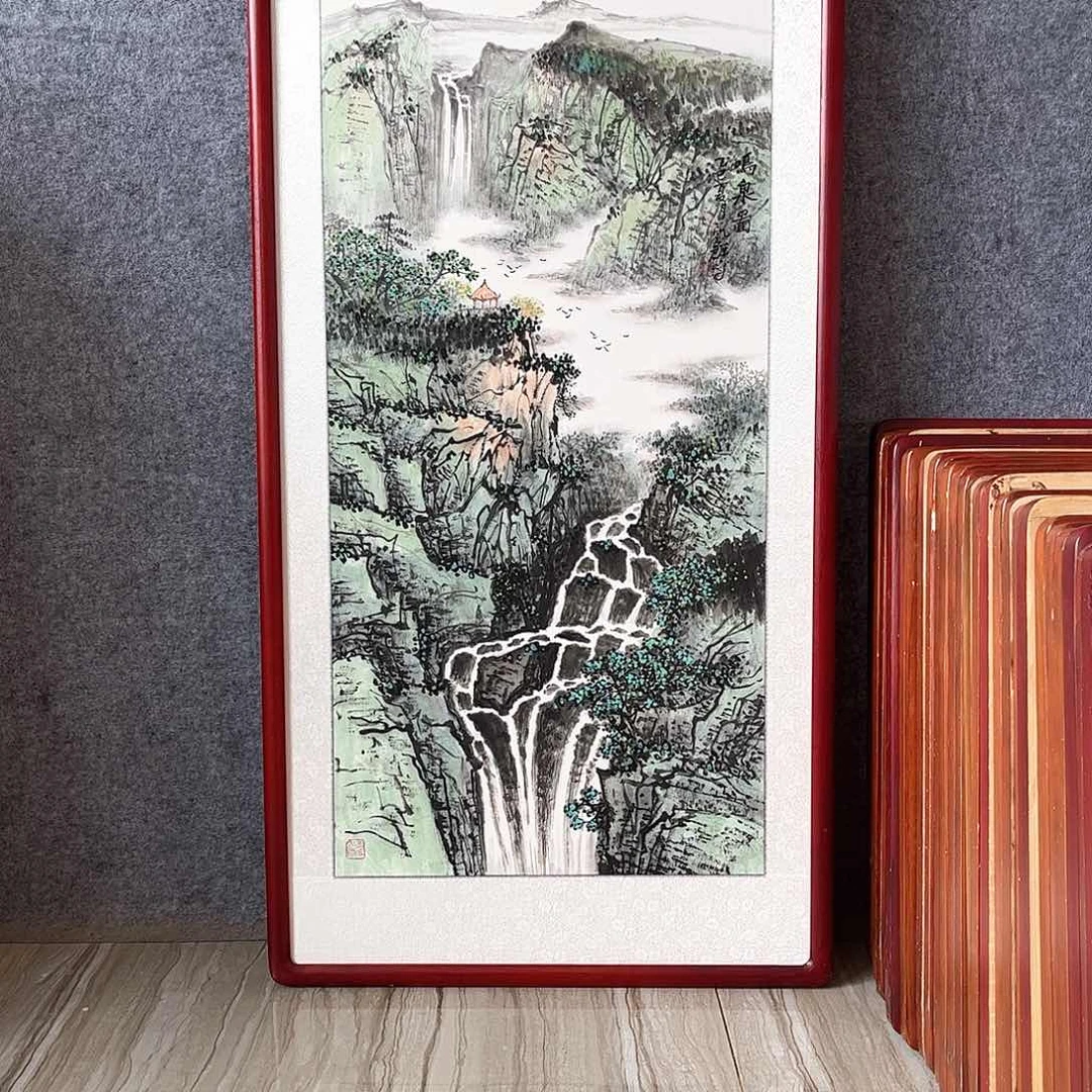 国画书画作品带框63×123