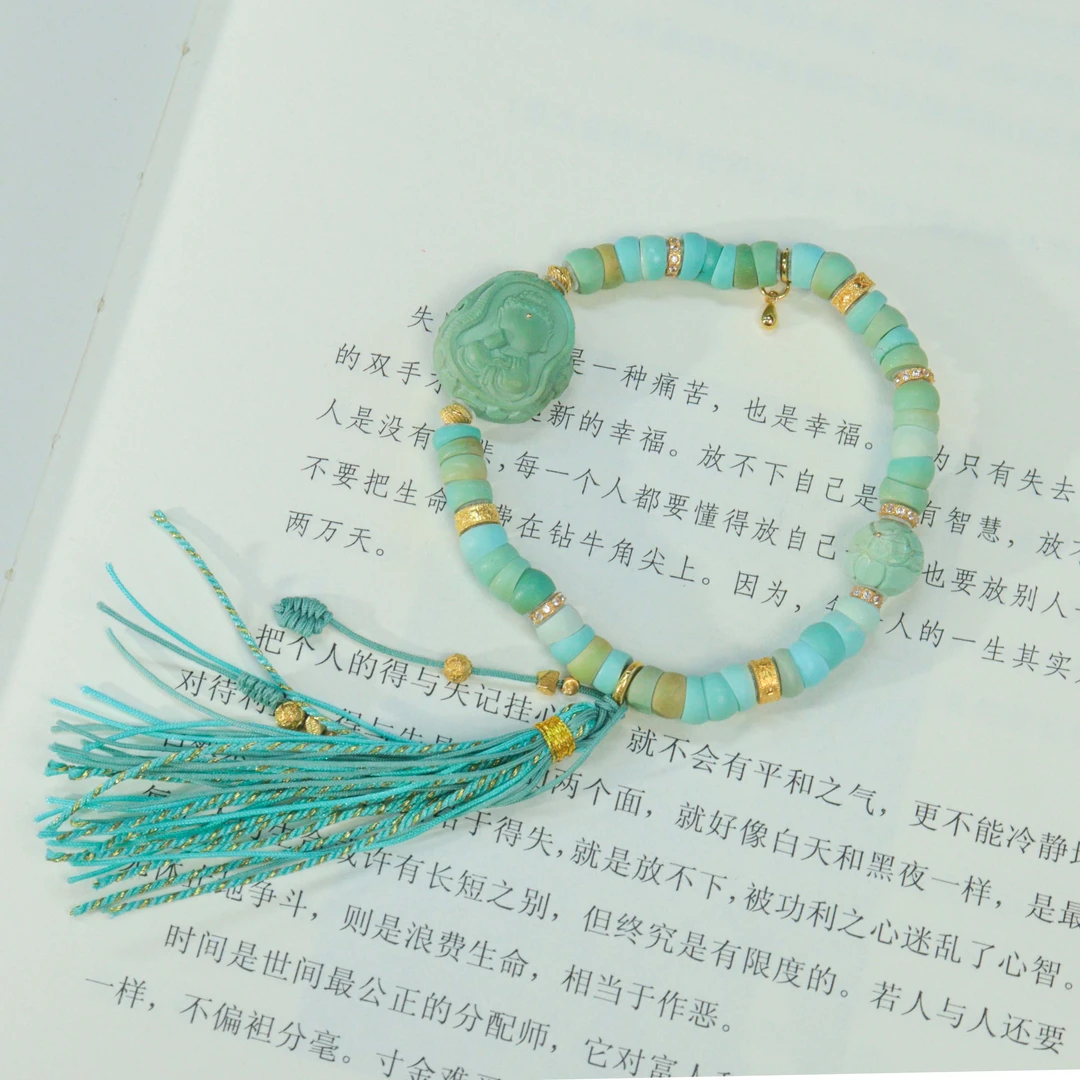 霖泽|绿松石宝宝佛手链18k金LZ2025112305
