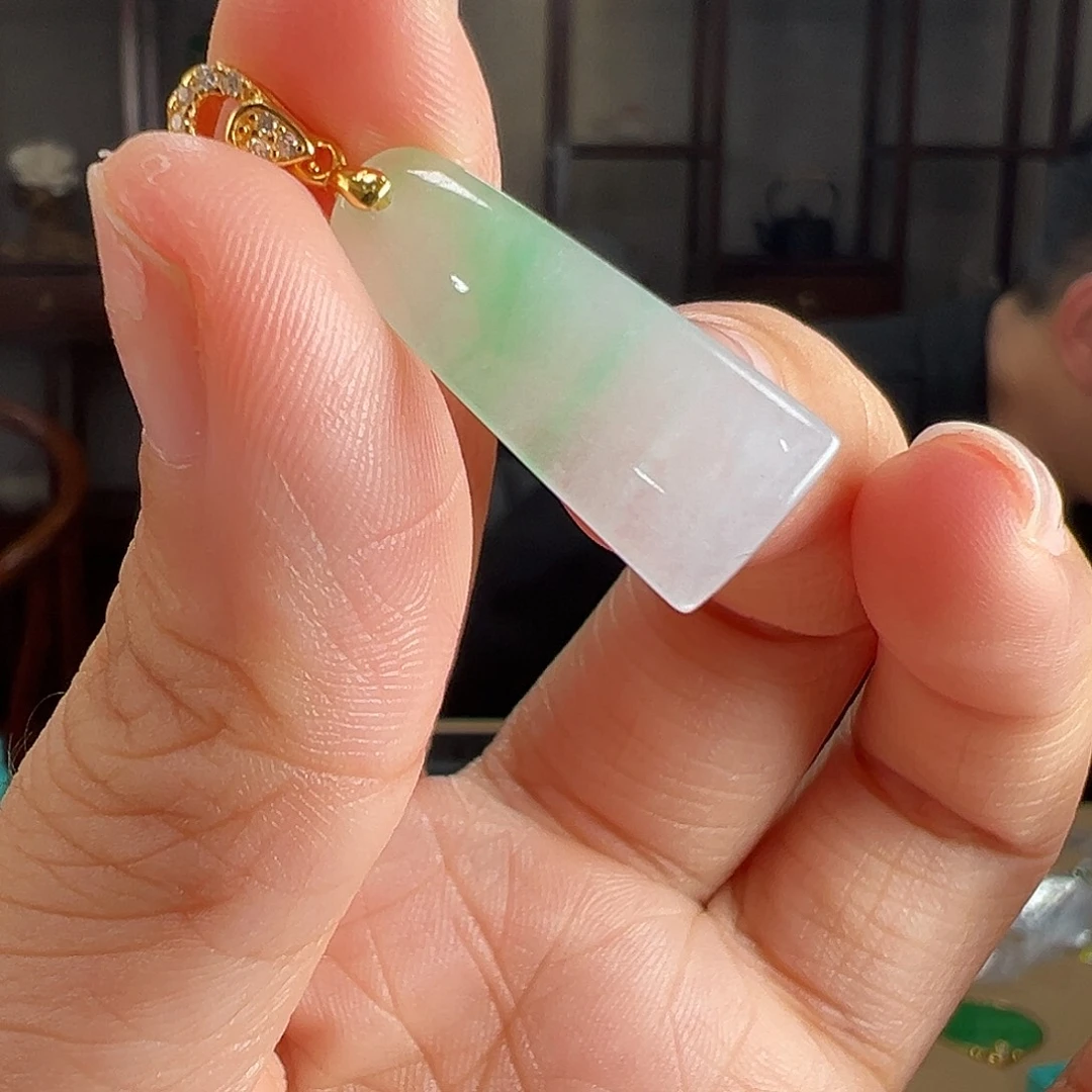 翡翠银S925镶嵌颈饰吊坠35