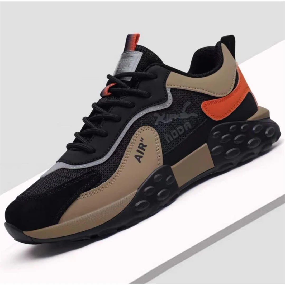 【香港立督&轻奢正品】男鞋夏季透气2025新款减震跑步鞋男士皮面