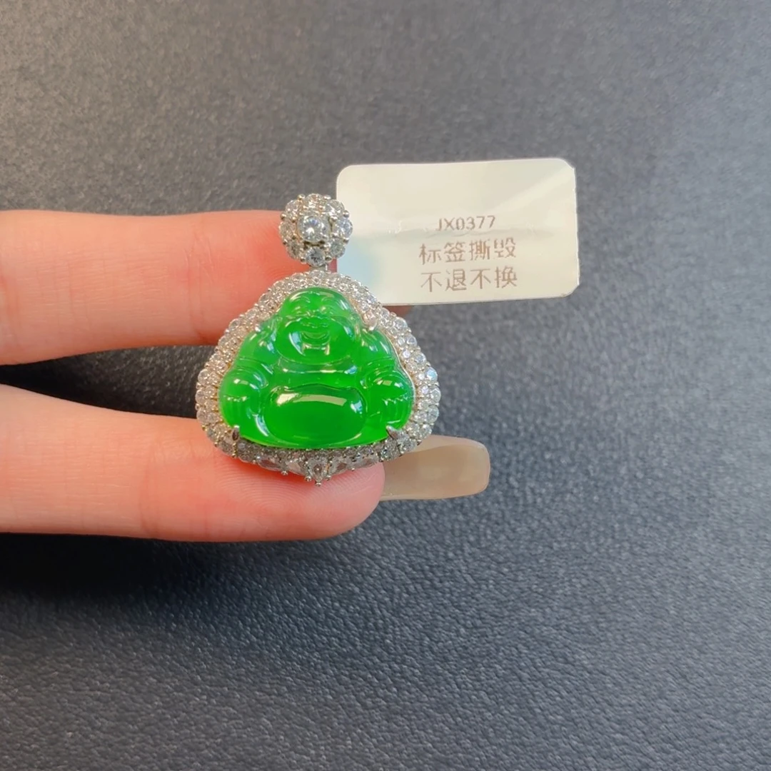 翡翠银S925镶嵌颈饰