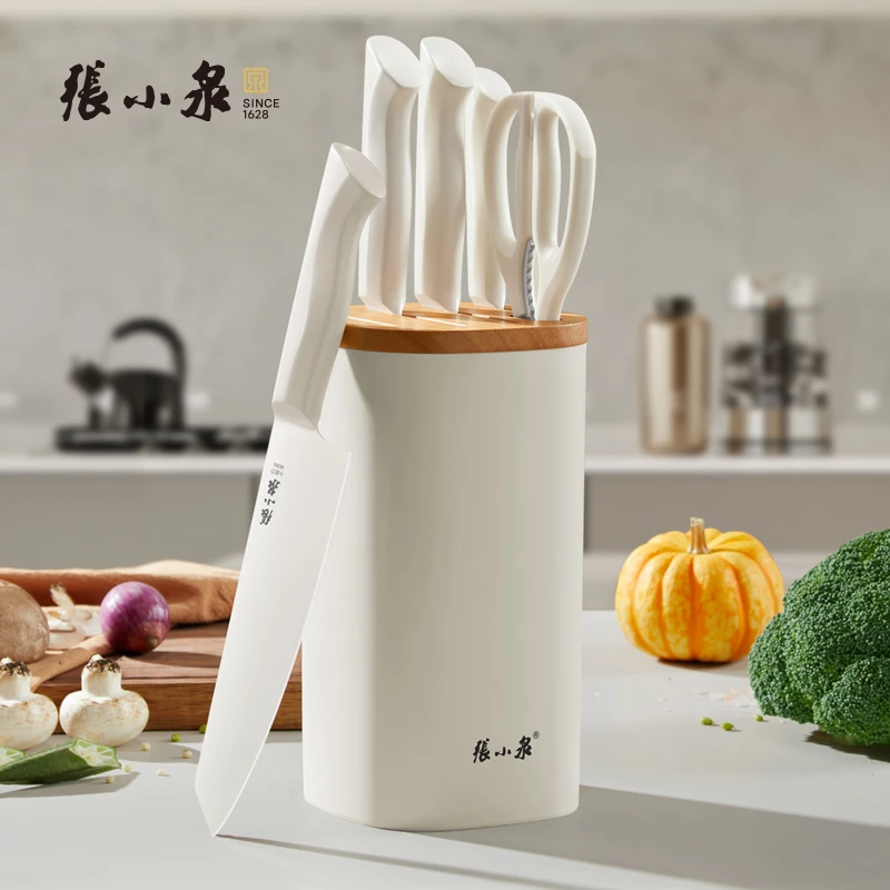 张小泉月影六件套刀具套刀菜刀切菜斩骨刀小厨刀厨房用锋利家用D