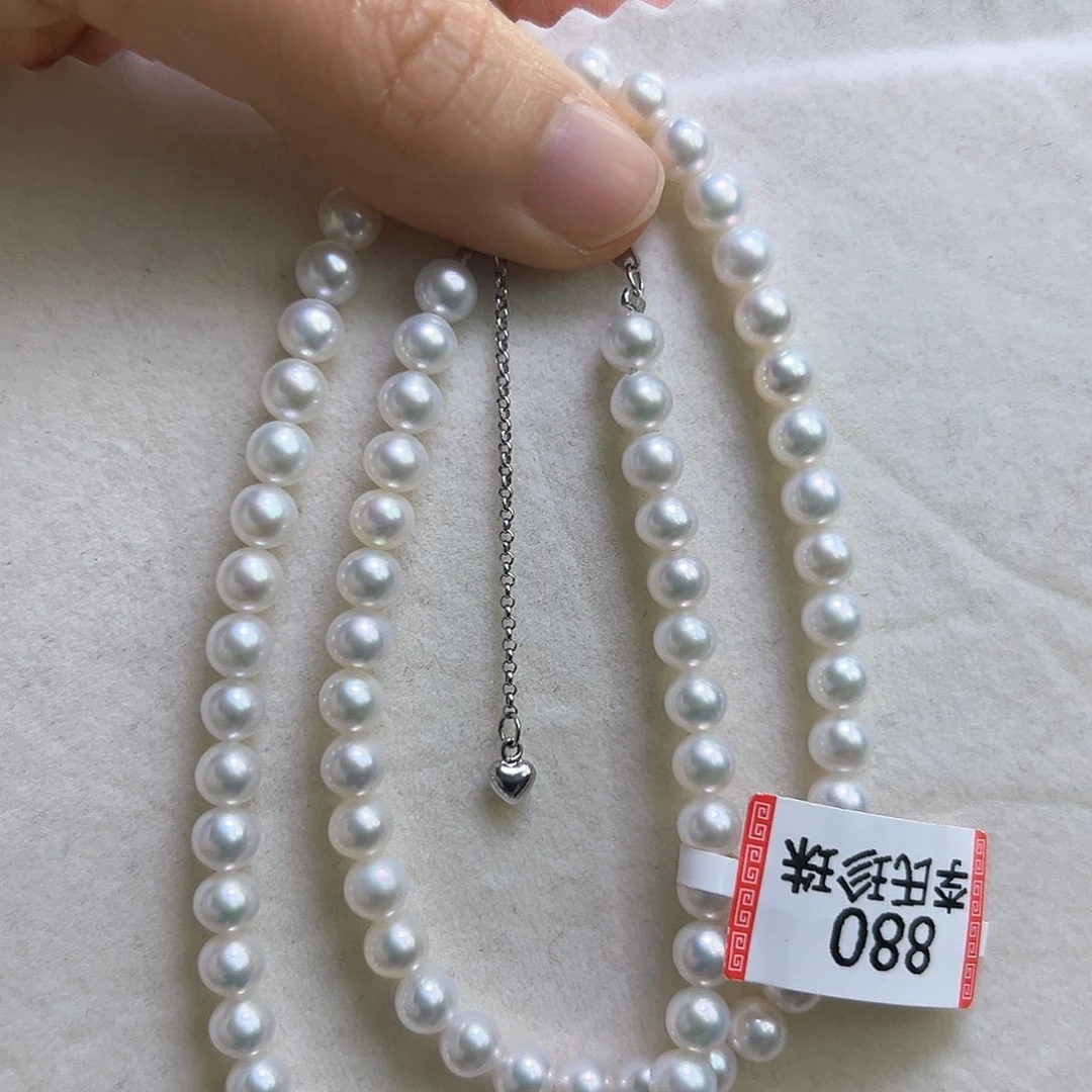 淡水珍珠银S925镶嵌颈饰