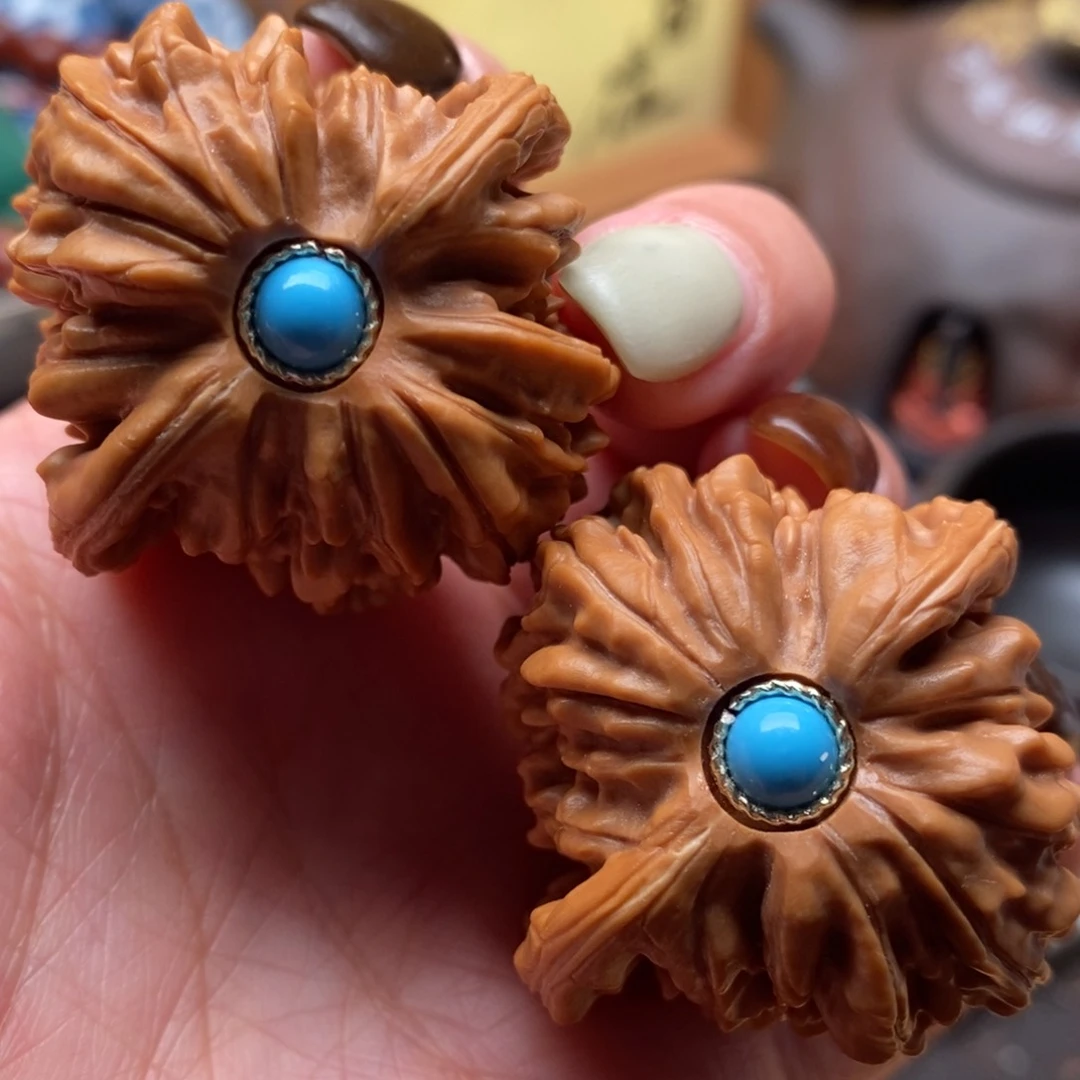 把件文玩核桃40尺寸四座楼