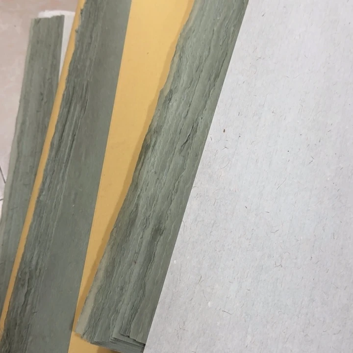 四尺对开纯桑皮青竹色