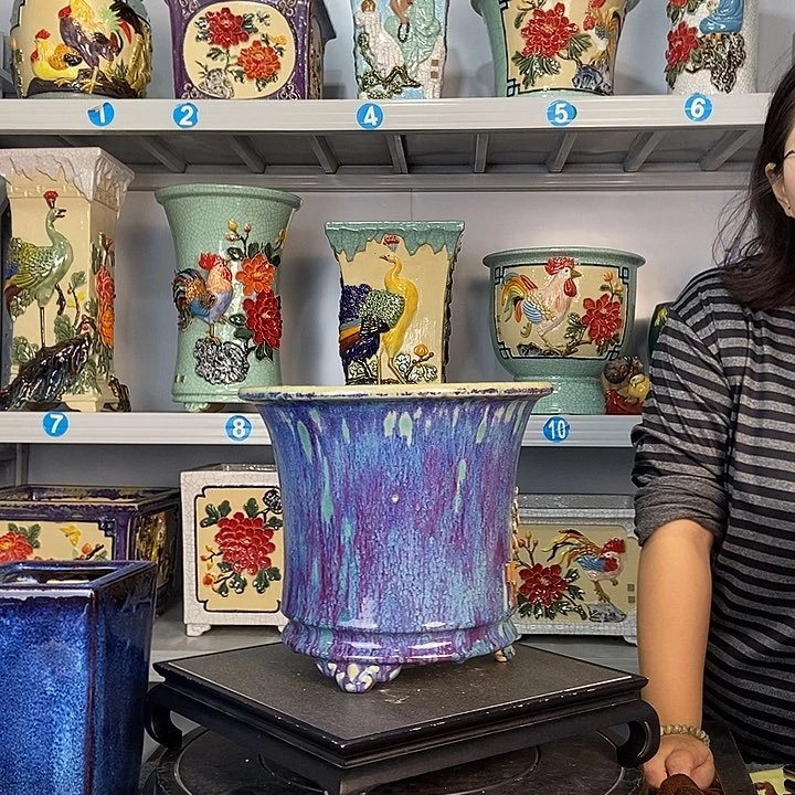 芥***葵正宗岭南石湾花盆