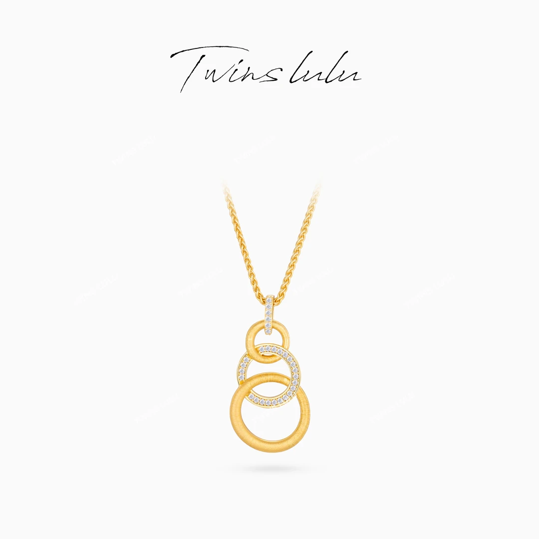 TWINS LULU【三圈】2026年新款精致简约圆形圈圈项链TSJ10194