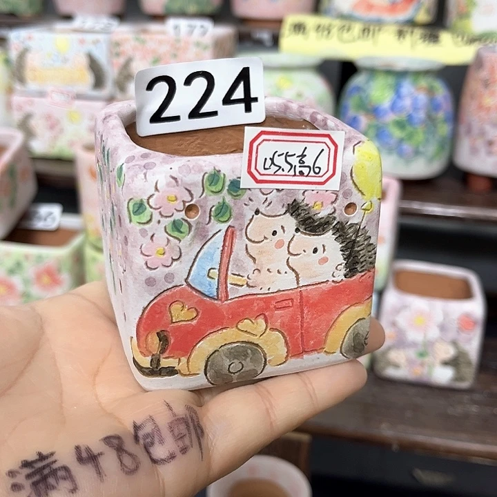 微瑕手工制作多肉花盆