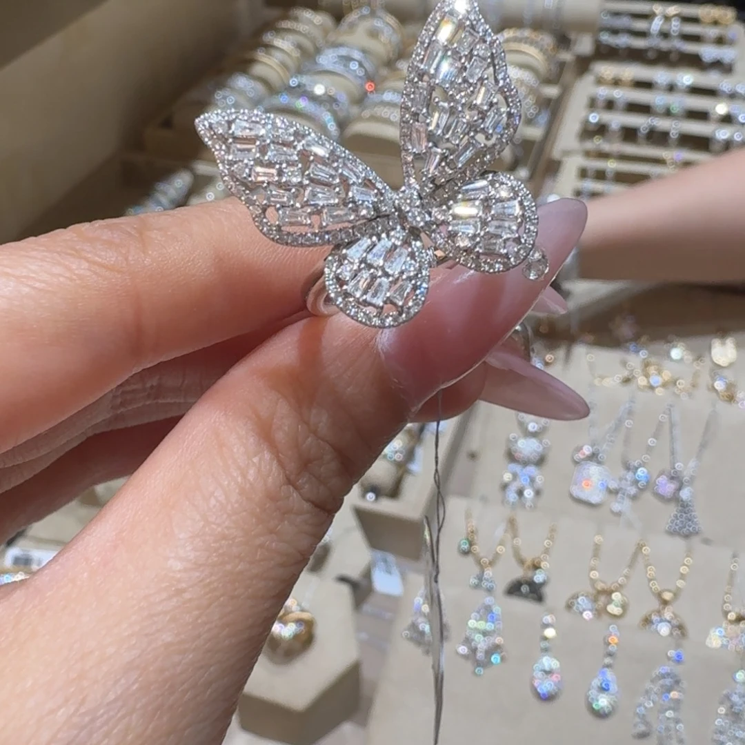 钻石18K金镶嵌戒指/指环