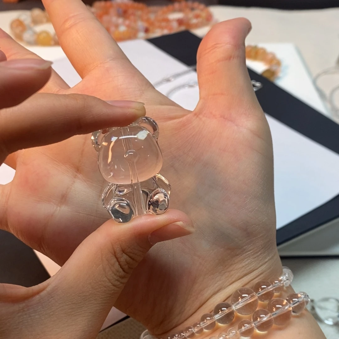 项链白水全净体 小熊单颗