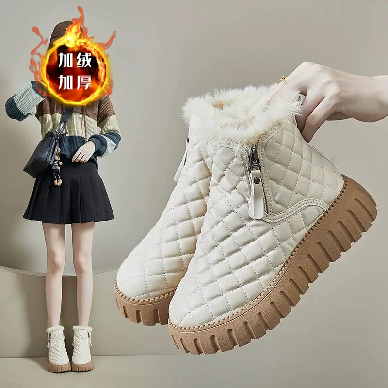 女生新款高帮加绒休闲板鞋老爹鞋XQ285/12296