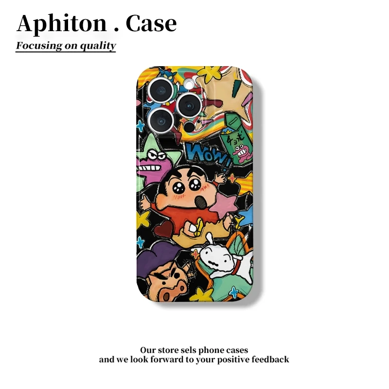 星星小新涂鸦适用苹果16P菲林手机壳华为p70vivo小米15oppo