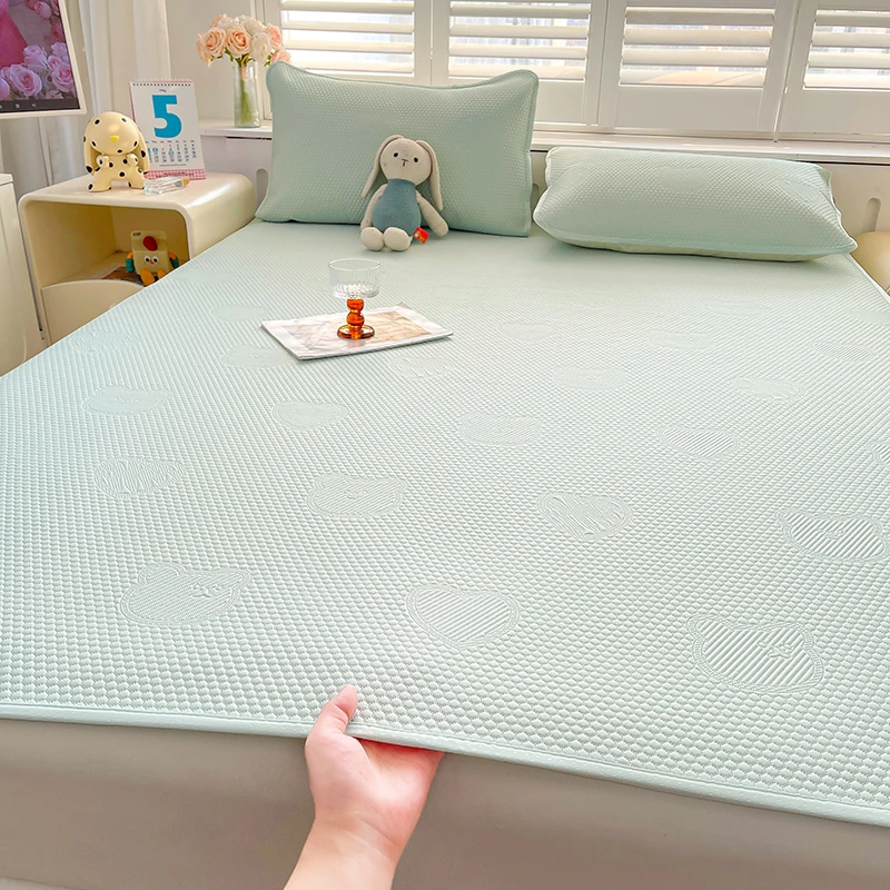 冰豆豆凉席冰丝席夏天专用可机洗学生宿舍家用空调软席子冰丝床单
