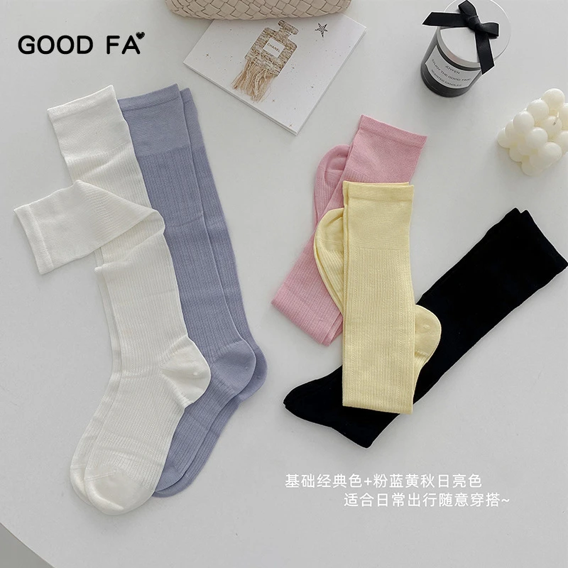 柔软桑蚕丝网眼镂空彩色小腿袜日系薄款长筒袜无骨高筒堆堆袜子女