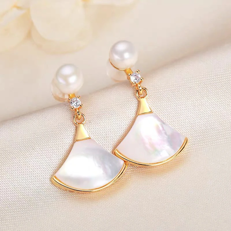 S925银针 天然淡水珍珠【一生一世】S0232⭐BZN裙子珍珠耳钉