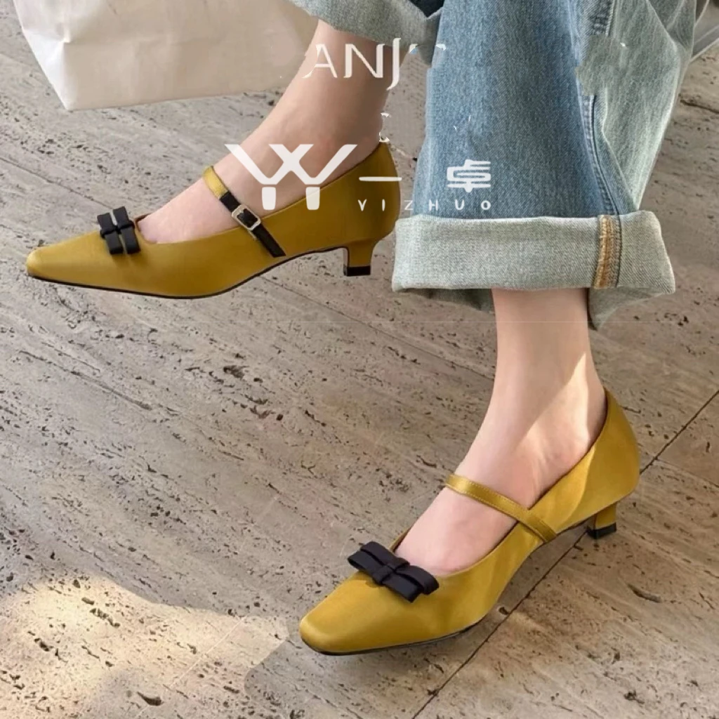 2025春季新品欧洲站玛丽珍中跟单鞋307