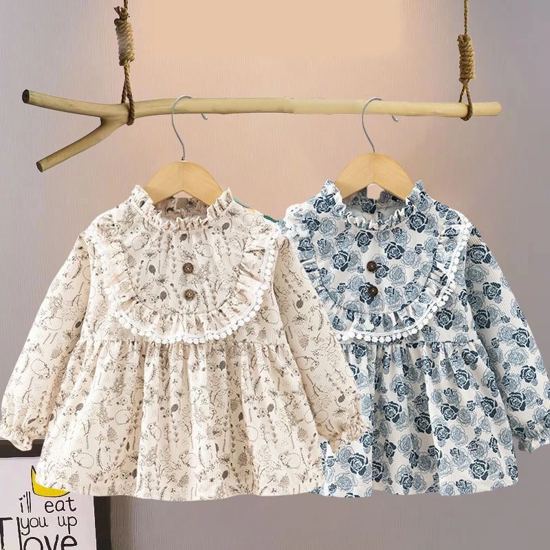 儿童罩衣秋冬公主洋气外穿宝宝吃饭围兜防水防脏围裙婴幼儿反穿