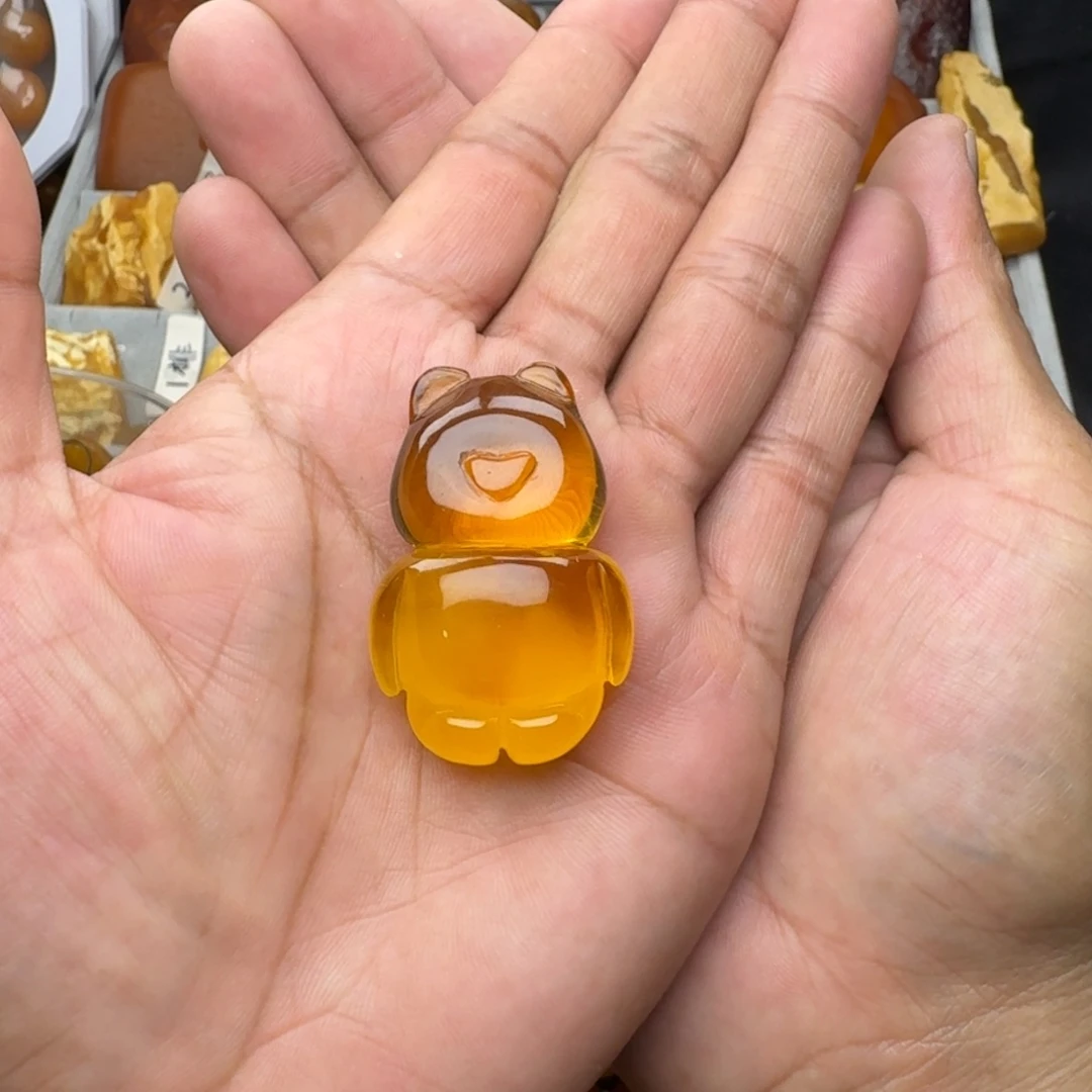 裸石琥珀未镶嵌天然蜜蜡吊坠