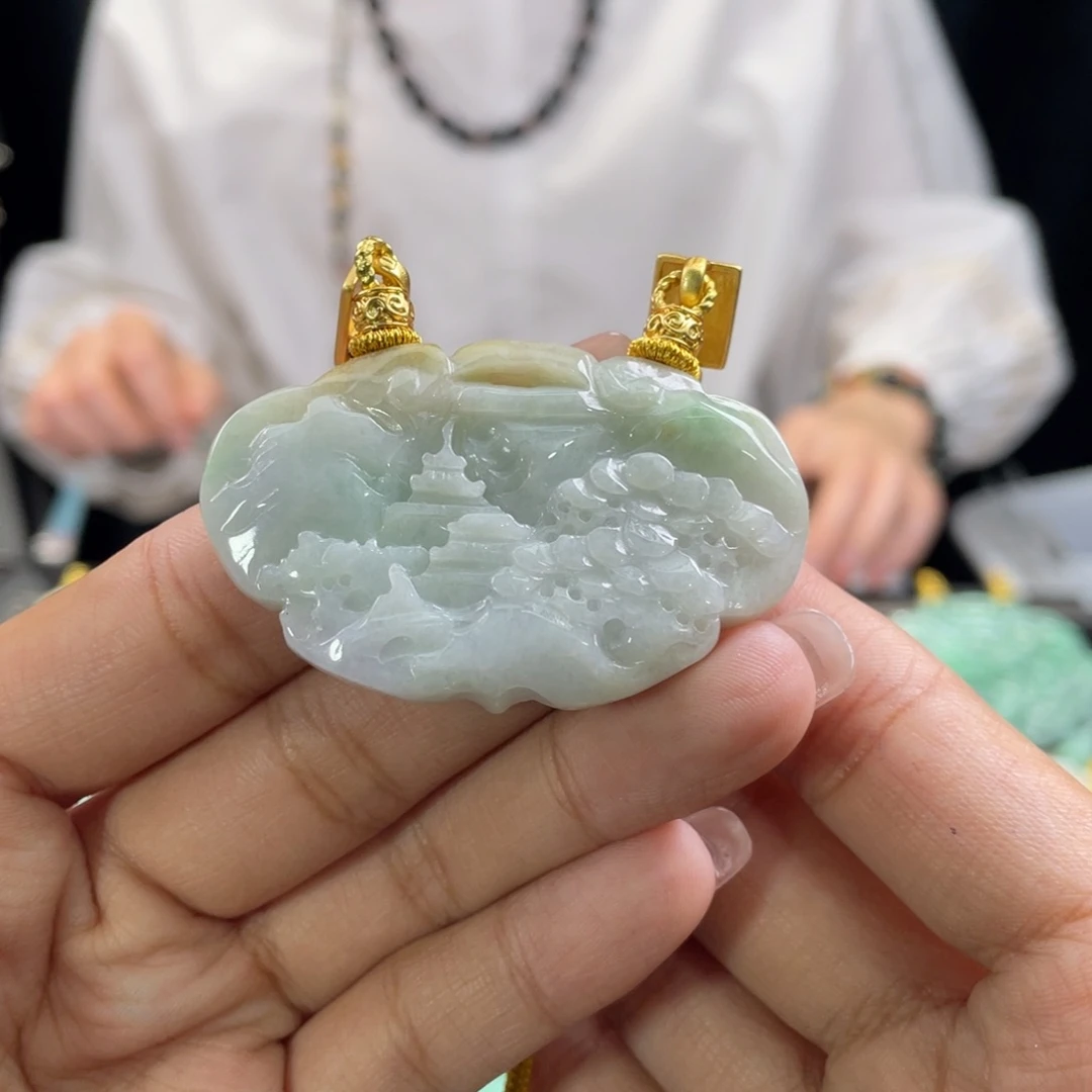 翡翠颈饰未镶嵌代编织