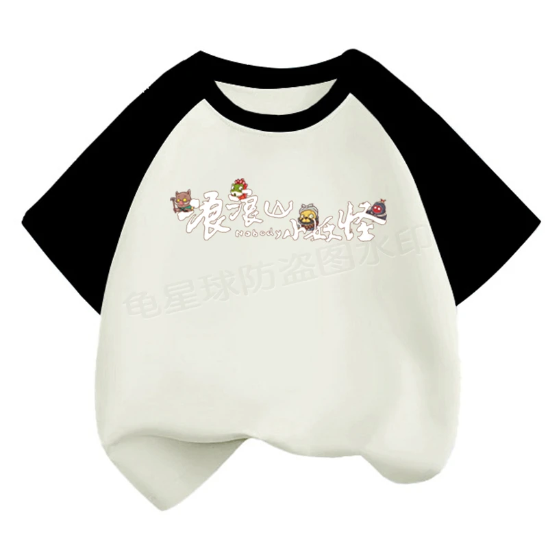 龟星球国潮上衣浪浪山小妖怪周边动漫印花短袖百搭中大童宽松T恤