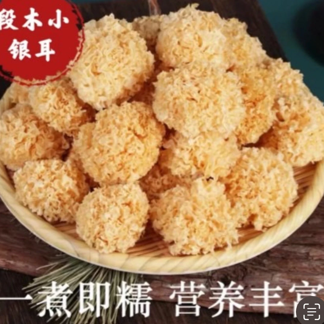 长白山特产椴木小银耳 无硫好出胶200克