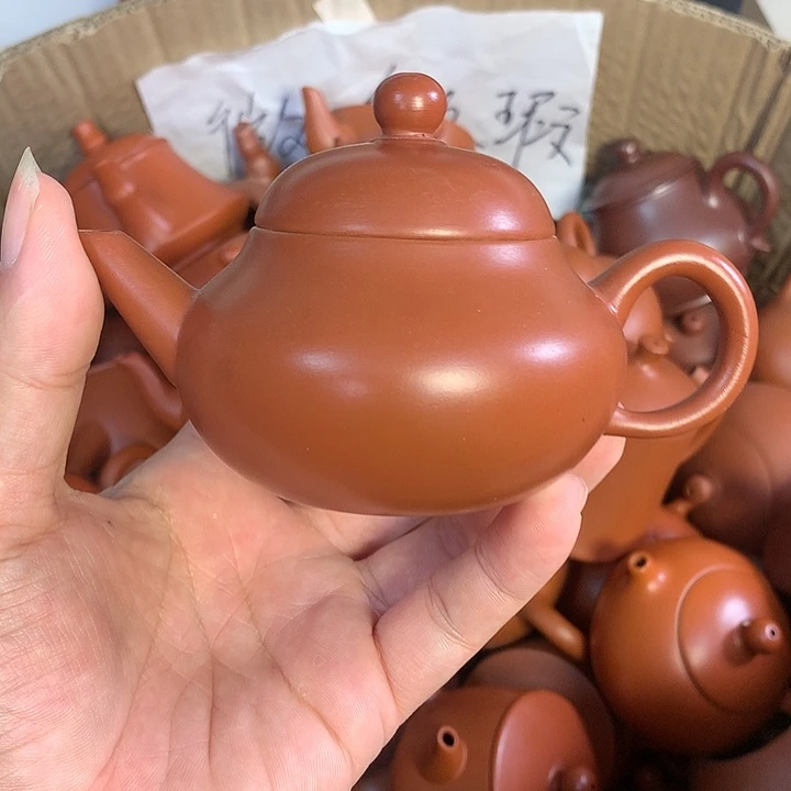 茶壶紫砂原矿朱泥茶壶茶具家用120