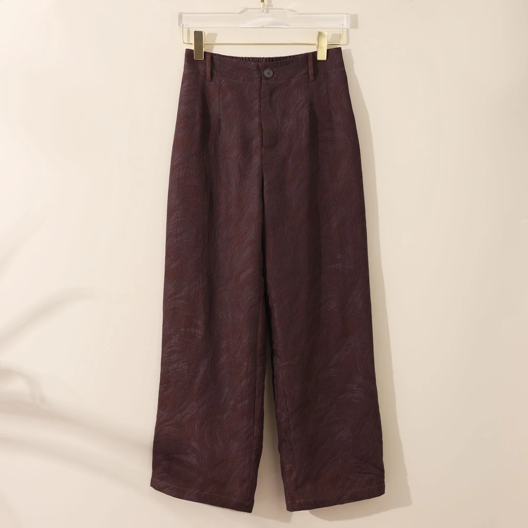 100%真丝香云纱直筒裤【Mandy's Ferries W.】M001