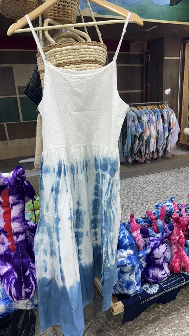 搞笑奶奶扎染裙子