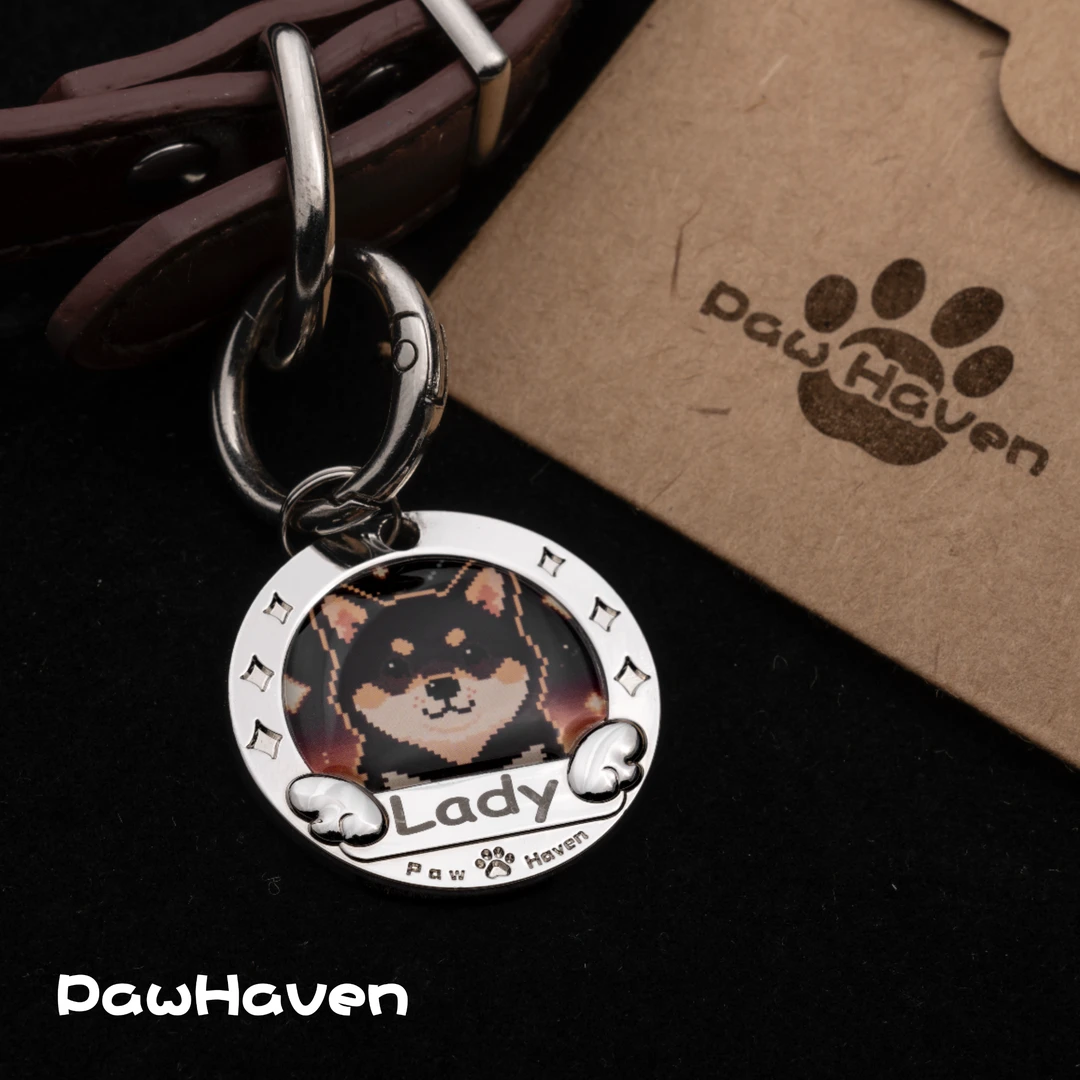 PawHaven原创狗狗防丢身份牌宠物胸牌支持激光雕刻免费刻名字