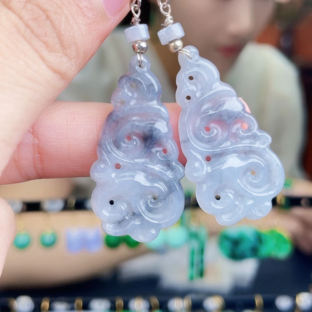 翡翠未镶嵌耳饰饰品