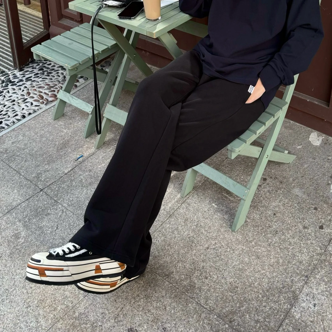 秋冬【便利贴裤脚抽绳休闲裤】男女同款D28006