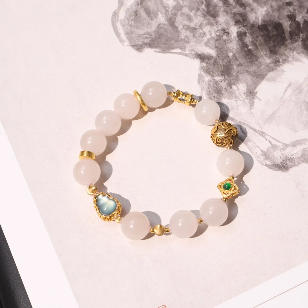 藕粉*手链*18k*翡翠