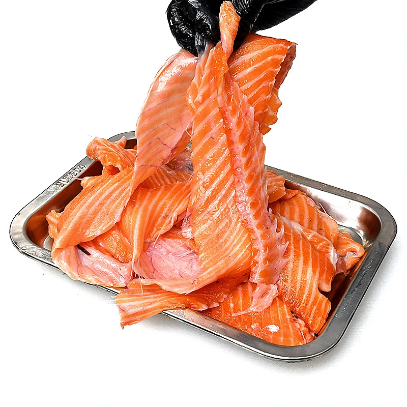 【怡鲜来】批发进口三文鱼腩骨1600g 新鲜边角料鱼腩排骨 可煎炸烤