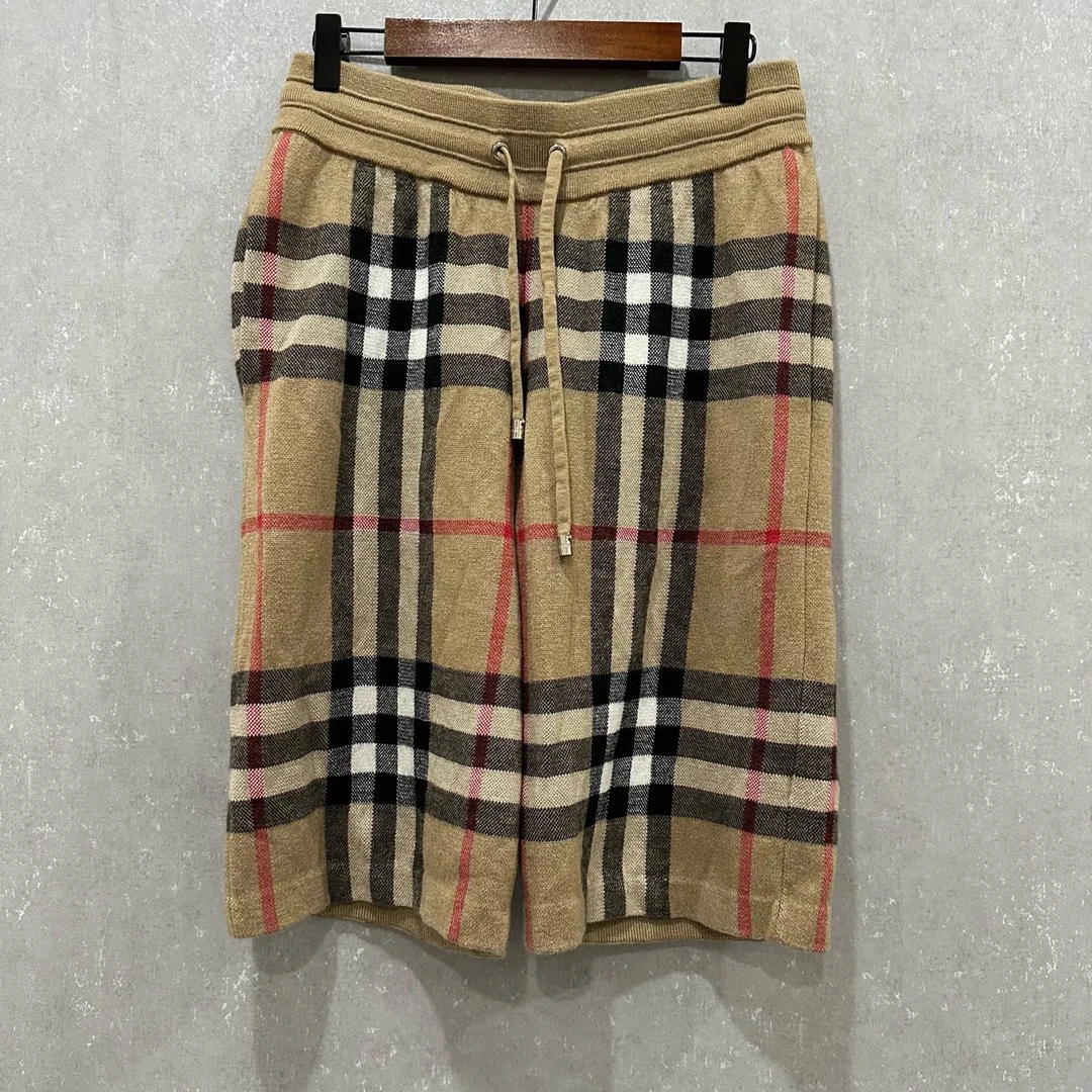 99新 BURBERRY/博柏利 格纹羊毛短裤S码004074