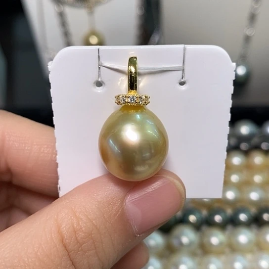 海水珍珠颈饰银S925镶嵌14.6✖️17