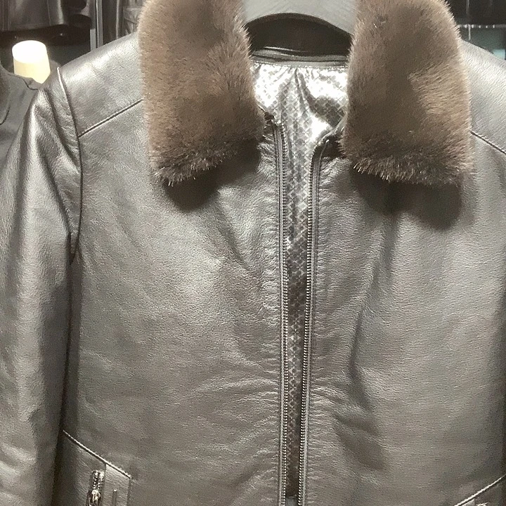 牛皮羽绒服牛皮牛皮
