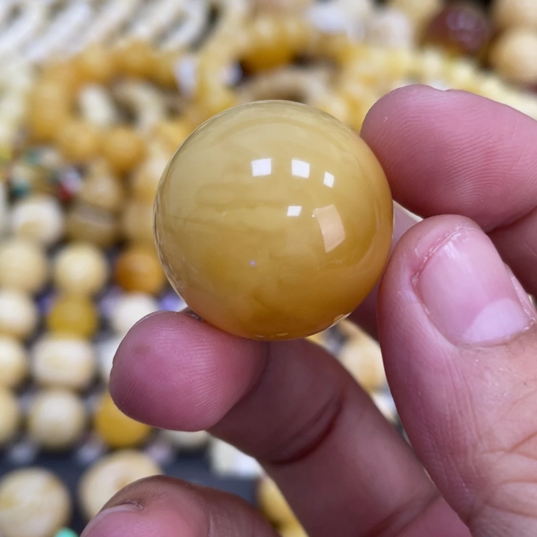 未镶嵌琥珀珠宝奇石24.9mm皮色